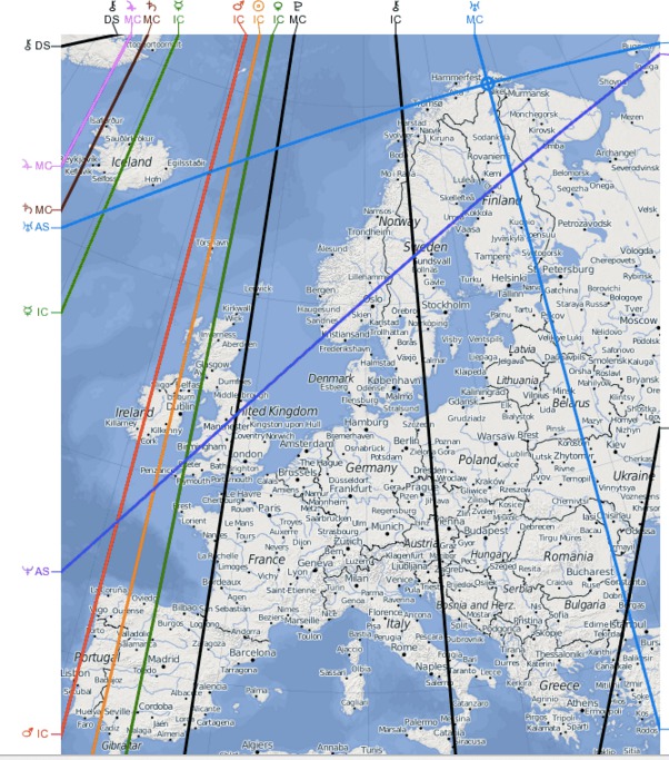 astrocartography, relocation astrology
