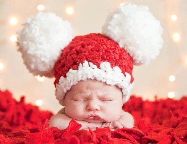 cute baby with red cap